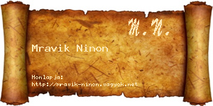 Mravik Ninon névjegykártya